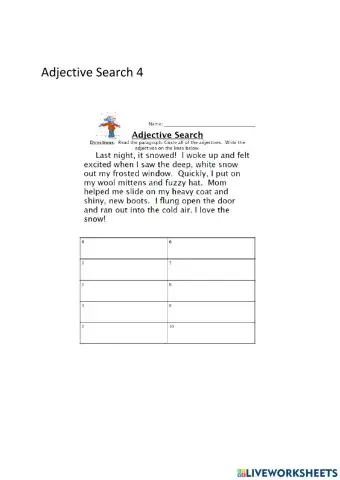 Adjective Search 4
