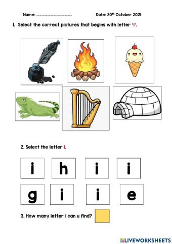 Words that begins with letter i