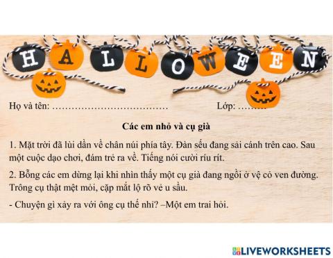 Các em nhỏ và cụ già