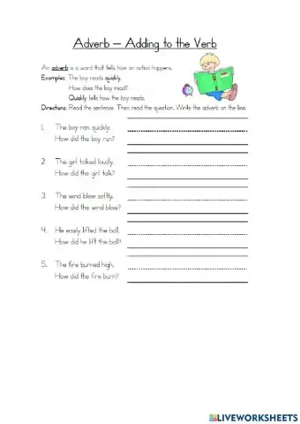 Adverb Adding to the verb 2