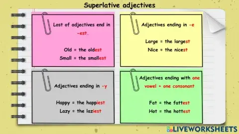 Superlative adjectives