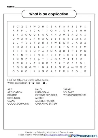 What is an application