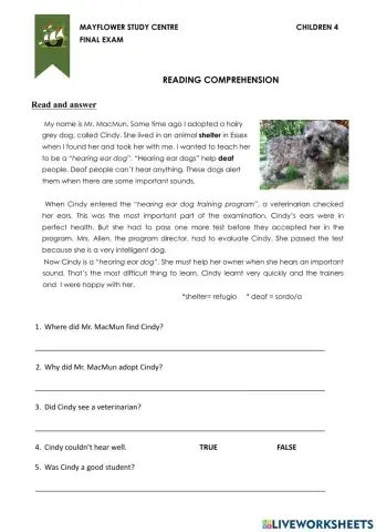 CH4 FINAL EXAM reading