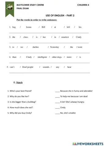 CH4 FINAL EXAM USE 2