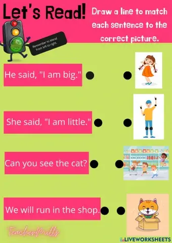 Sight word practice