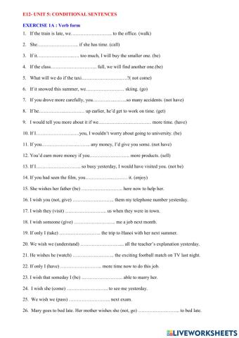 Conditional sentences