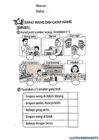 Dapat wang & catat wang
