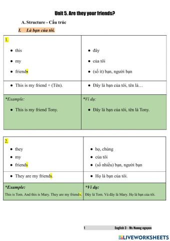 E3U5 Are they your friends?