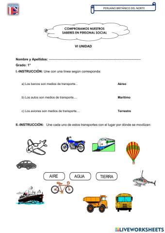 Examen Personal Social IV Unidad1ro
