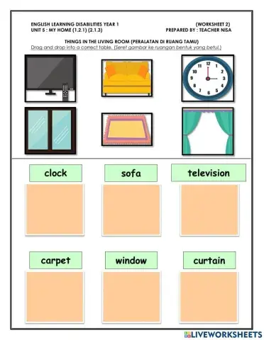 Year1-Unit5-My Home-W2(Living Room & Kitchen)
