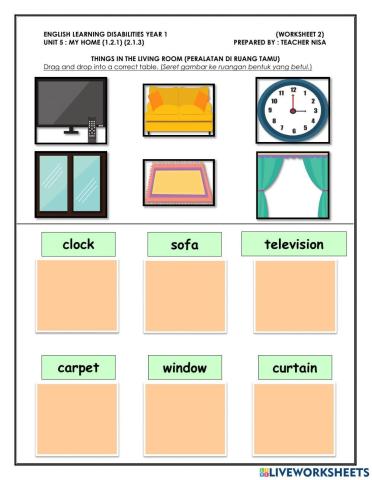 Year1-Unit5-My Home-W2(Living Room & Kitchen)
