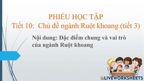 Pht - đặc điểm chung và vai trò ngành ruột khoang