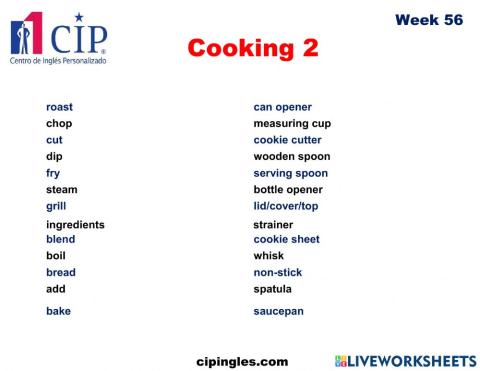Vocabulary exam - work 56 worksheet