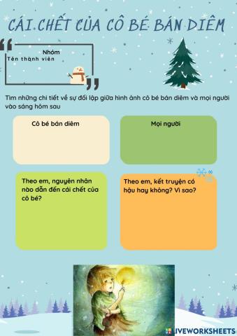 Phiếu học tập -Cô bé bán diêm-