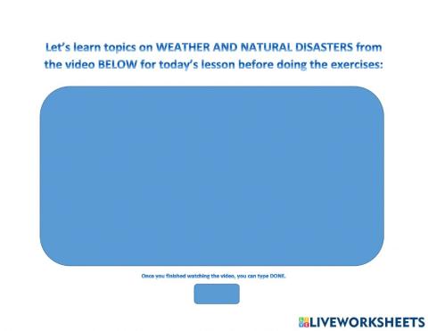 Weather and natural disaster