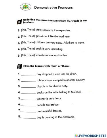 Demonstrative Pronouns