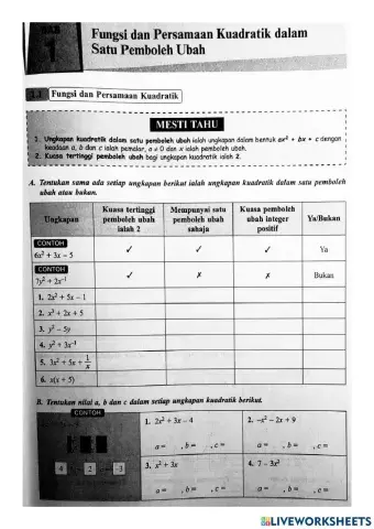 Matematik Bab 1: Tingkatan 4