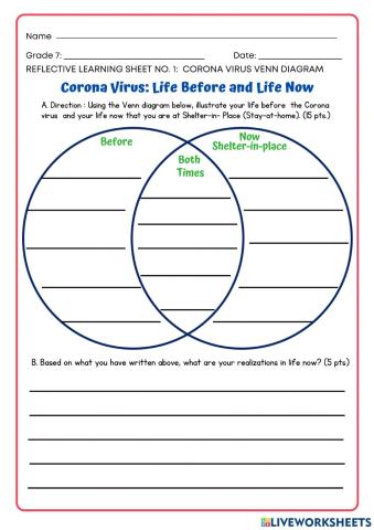 Corona virus: life before and now