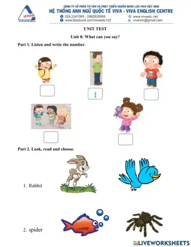 Show and tell 2-Test unit 0