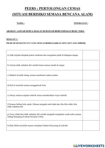 Pj ting 5 : pertolongan cemas