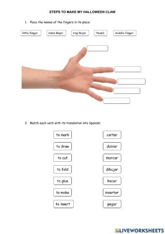 Steps to make your halloween claw