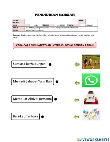 6.1 Kemahiran Meningkatkan Tanggungjawab Sosial