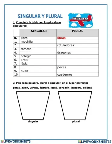 Número de los sustantivos