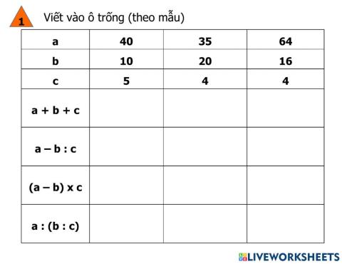 Phiếu toán 5.2 - Luyện tập