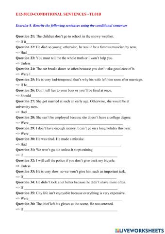 Conditional sentences ex 02b