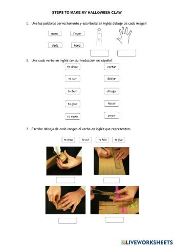 Pasos para hacer tu garra de halloween