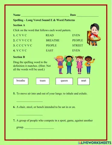 Long Vowel E & Word Patterns