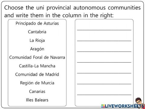 Spain Worksheets 5-9