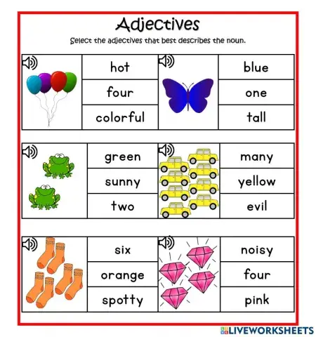 Adjectives - DJ