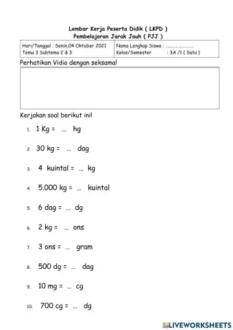 LKPD Satuan Berat 2