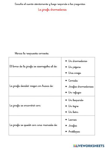 La jirafa dromedaria