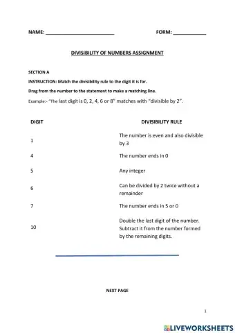 Divisibility of Numbers