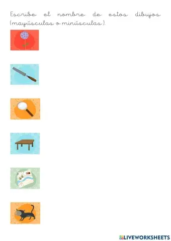 Palabras con l, s, m, p