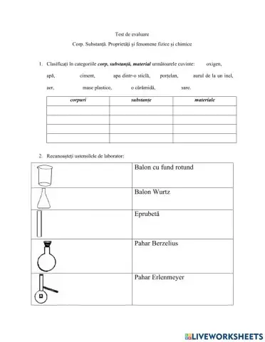 Corp, substanta, proprietati si fenomene