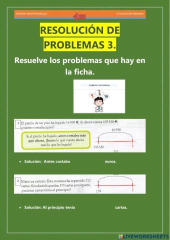 Resolución de problemas. Ficha 3.