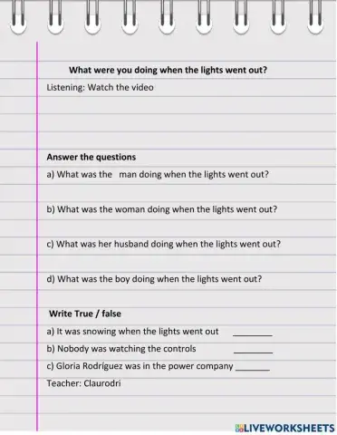 What were you doing when the lights went out