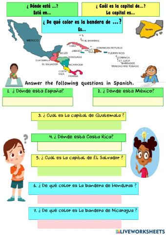 Spanish Countries iNorth and Central America