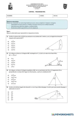 Control - Trigonometría