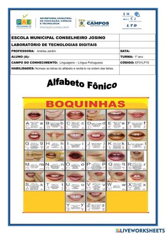 Sons da letra do alfabeto