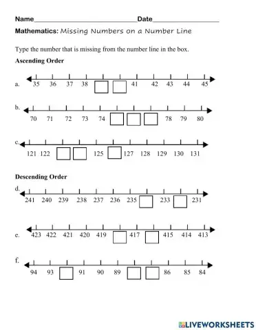 Using Number Lines