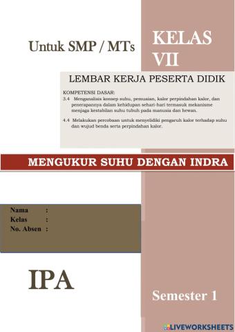 Pengukuruan Suhu dengan Menggunakan Indra