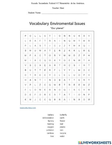 Alphabet Soup -Enviroment-