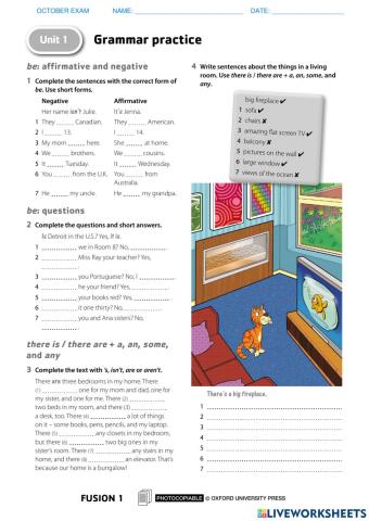 Review verb be - there is - there are