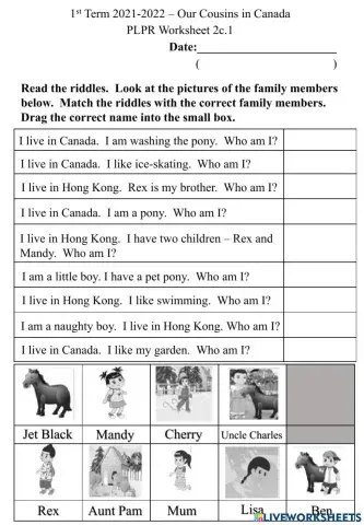 2c.1 Who am I worksheet
