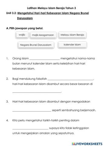 Takwim hijrah & hari-hari kebesaran islam