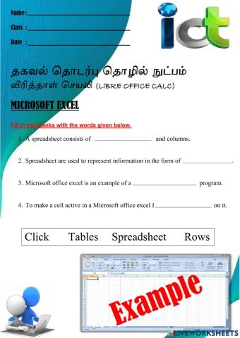 Libre office calc (MICROSOFT EXCEL)